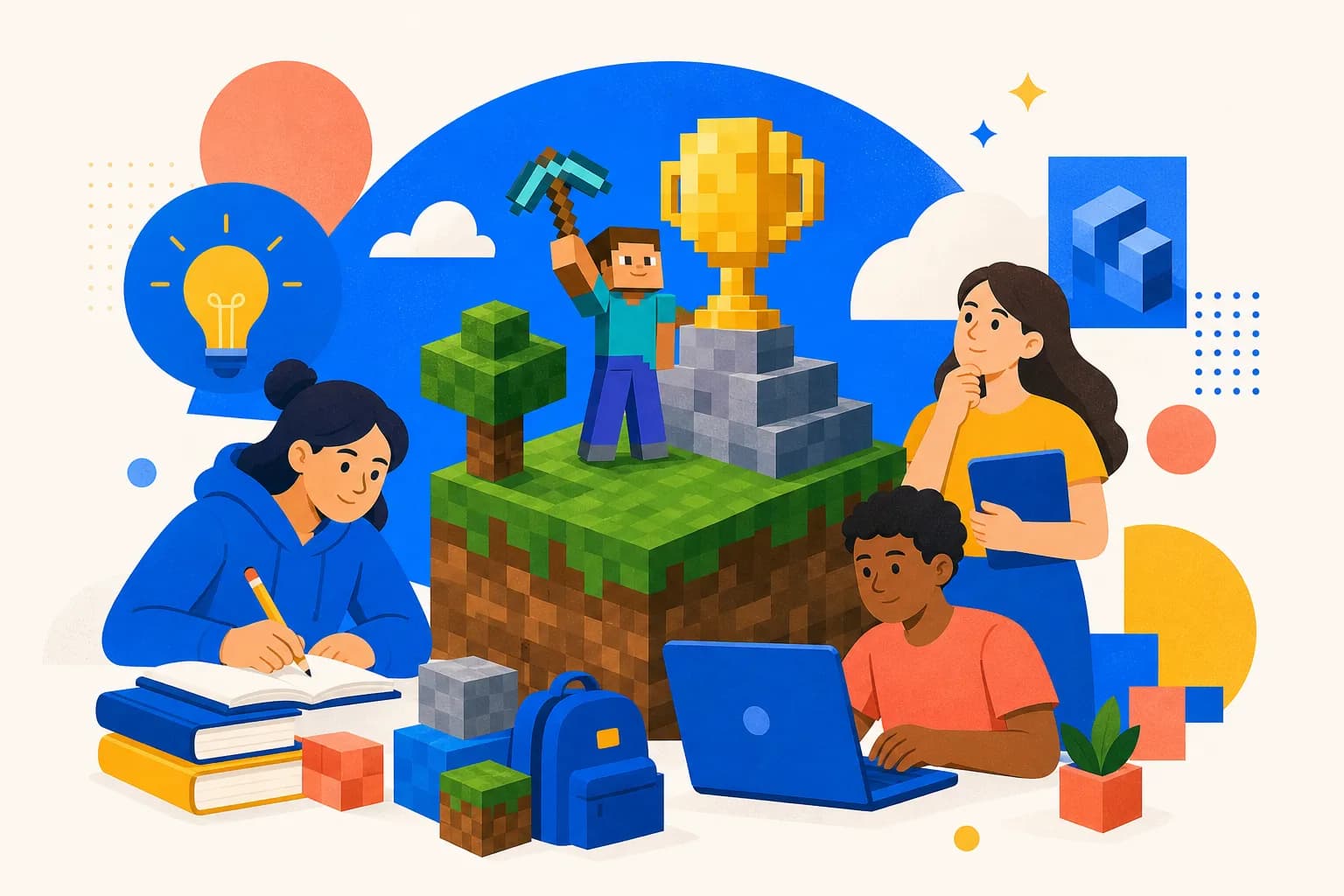 Illustration for "Minecraft Scholarship"