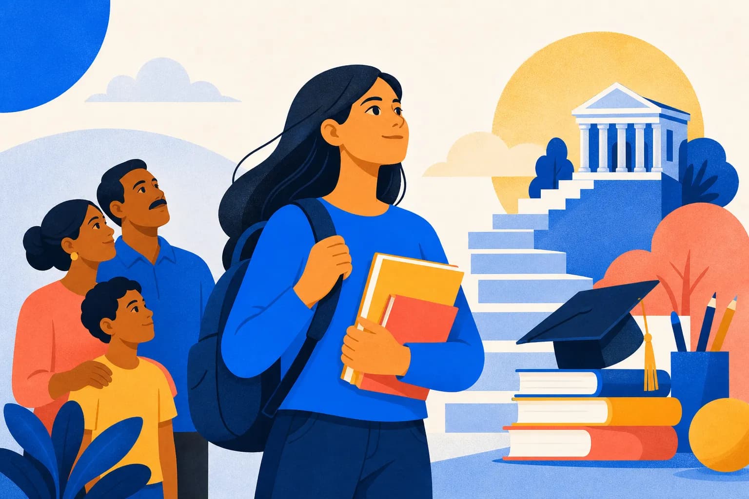 Illustration for "Scholarships for First-Generation College Students"