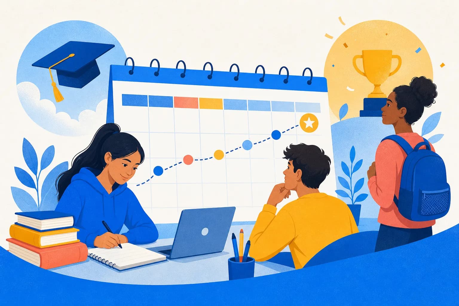 Illustration for "Scholarships for High School Seniors: A Month-by-Month Plan"