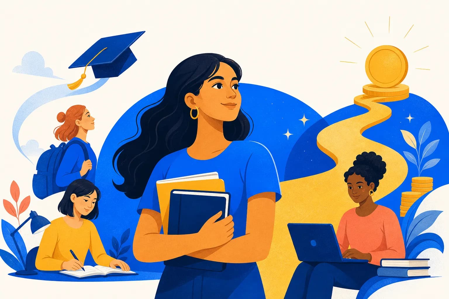 Illustration for "Scholarships for Women: Where the Money Actually Is"