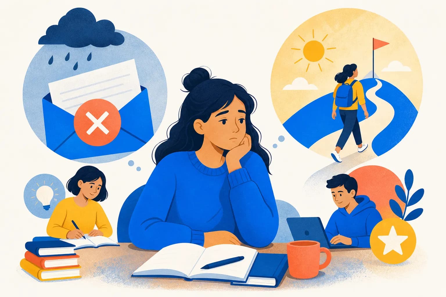Illustration for "What to Do When You Get Rejected From a Scholarship"