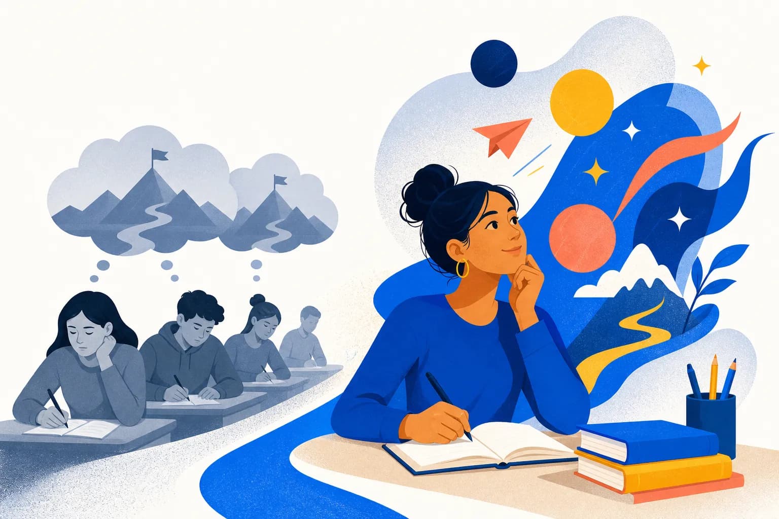 Illustration for "Why Most Scholarship Essays Sound the Same (and How to Fix Yours)"